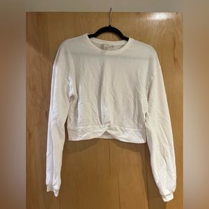 Twist front cropped sweatshirt